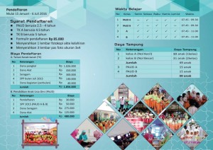 Brosur terbaru tahun 2016-2017 RA Darunnajah 10