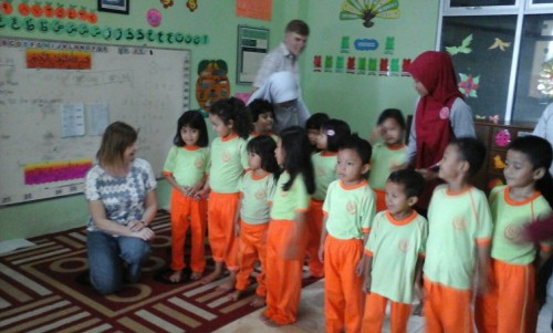 Kunjungan dari Holy Family catholic School-tk islam darunnajah