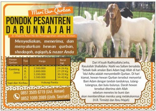 Mari Berqurban Bersama Pondok Pesantren Darunnajah Ulujami Jakarta