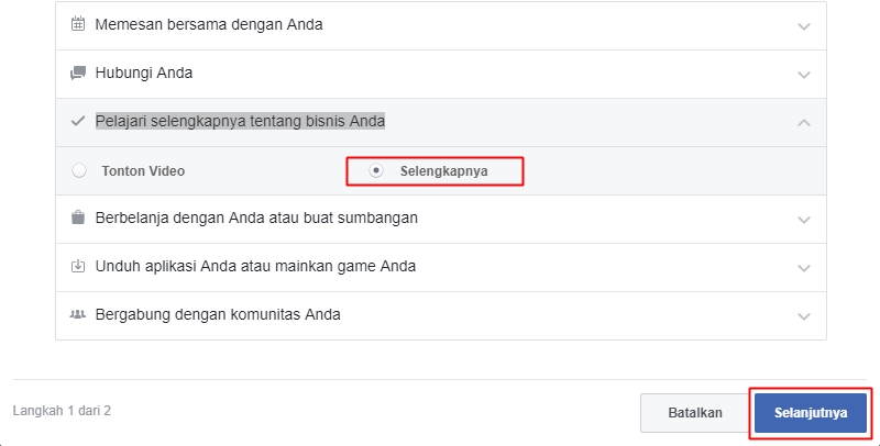 cara membuat tombol di facebook fanspage