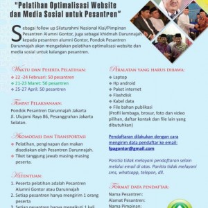 Pelatihan Optimalisasi Website dan Media Sosial untuk Pesantren