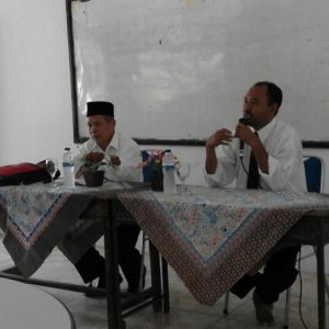 Pimpinan Pesantren dan Pengawas Madrasah (Penma) kabupaten Serang saat memberikan pembinaan guru-guru MTs-MA Darunnajah Serang