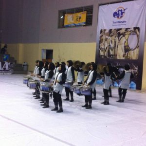 Penampilan Korps Putri Marchingband Darunnajah Jakarta pada Bandung Championship di GOR Pajajaran,