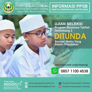 Ujian Beasiswa Tahfizh Al-Qur'an Gelombang 2 Ditunda