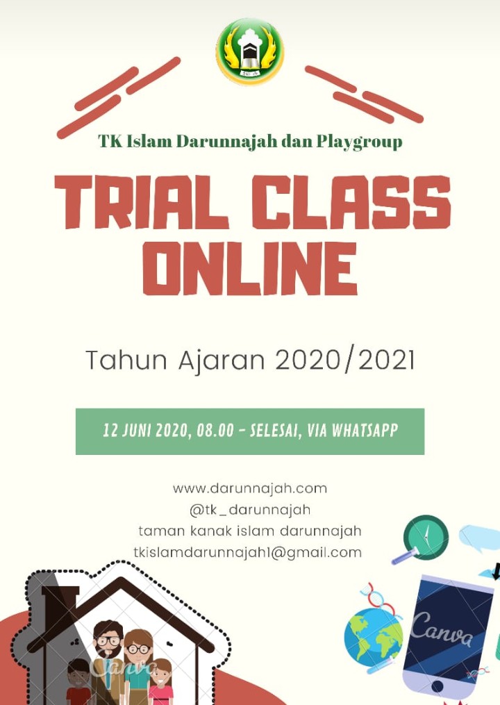Trial Class Online TK dan Play Group Darunnajah tahun ajaran 2020/2021