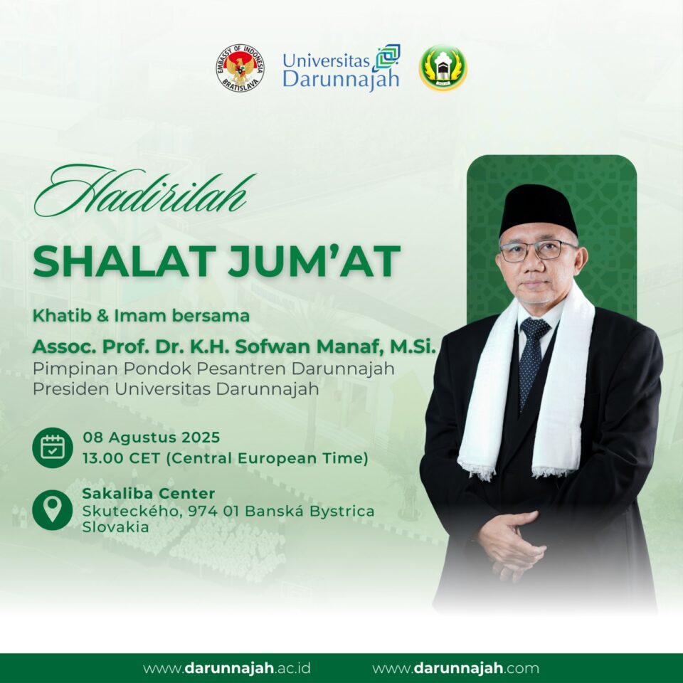 Hadirilah! Shalat Jum'at bersama Pimpinan Pondok Pesantren Darunnajah di Bratislava