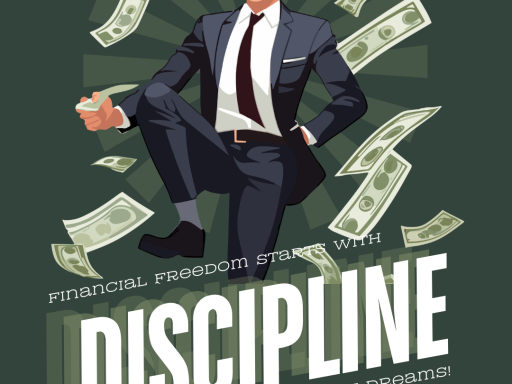 Green Modern Illustration Financial Freedom Starts With Discipline Not Just Dreams Instagram Post