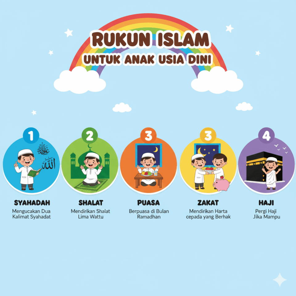 Mengenalkan 5 Rukun Islam pada Anak Usia Dini dengan Metode Bernyanyi