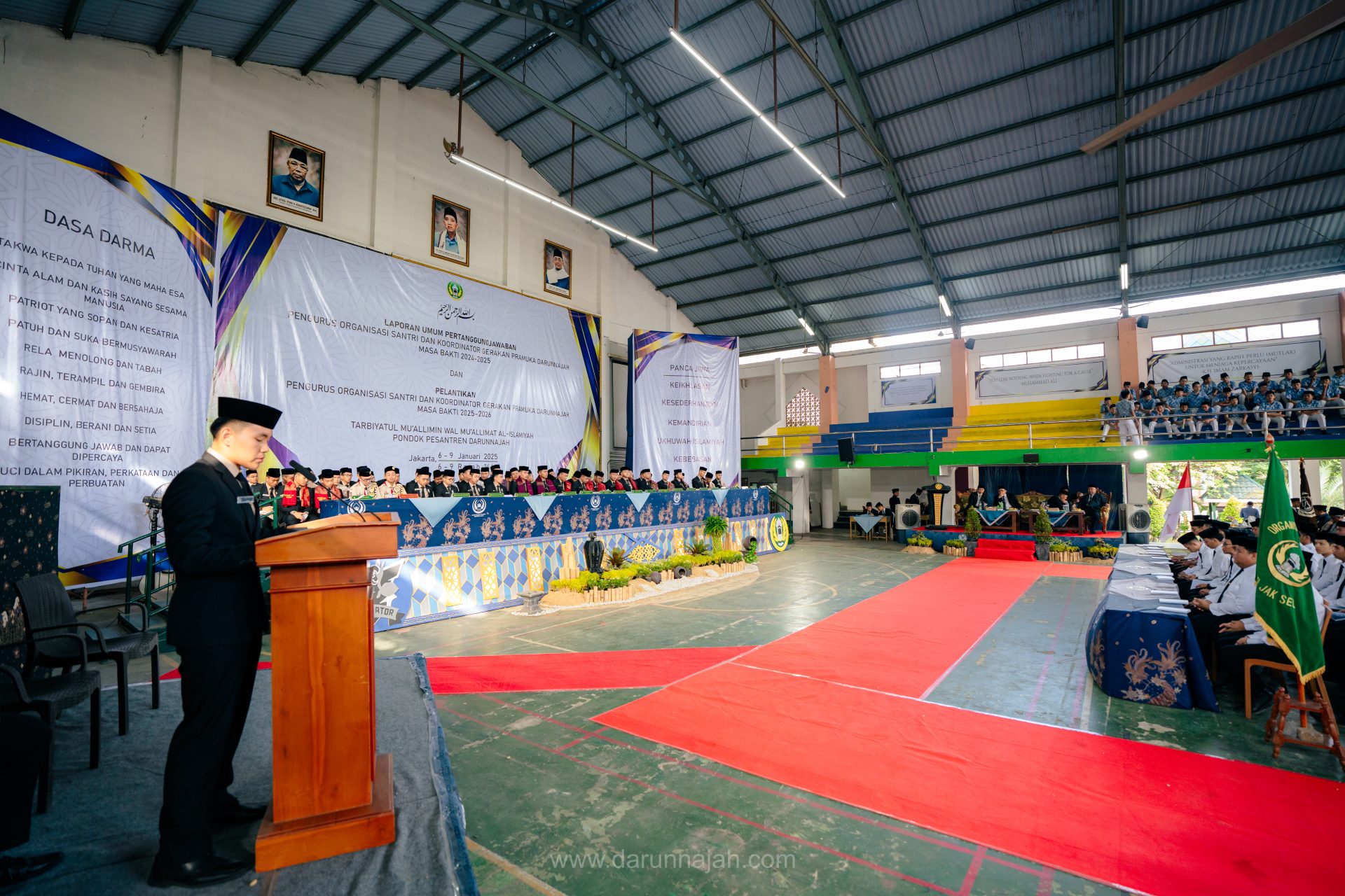 Laporan Pertanggungjawaban Organisasi Santri Darunnajah yang membentuk jiwa kepemimpinan