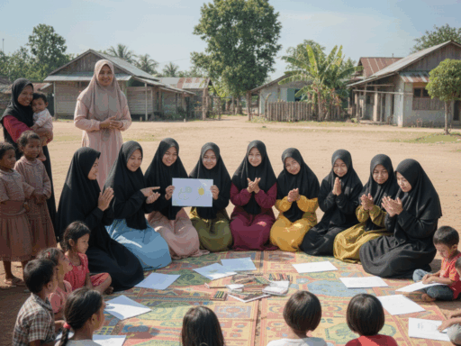 Menebar Cahaya Ilmu, Santriwati Laksanakan Safari Dakwah