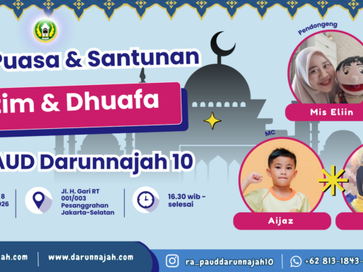 PENGUMUMAN BUKA PUASA DAN MENDONGENG DI RA/PAUD DARUNNAJAH 10