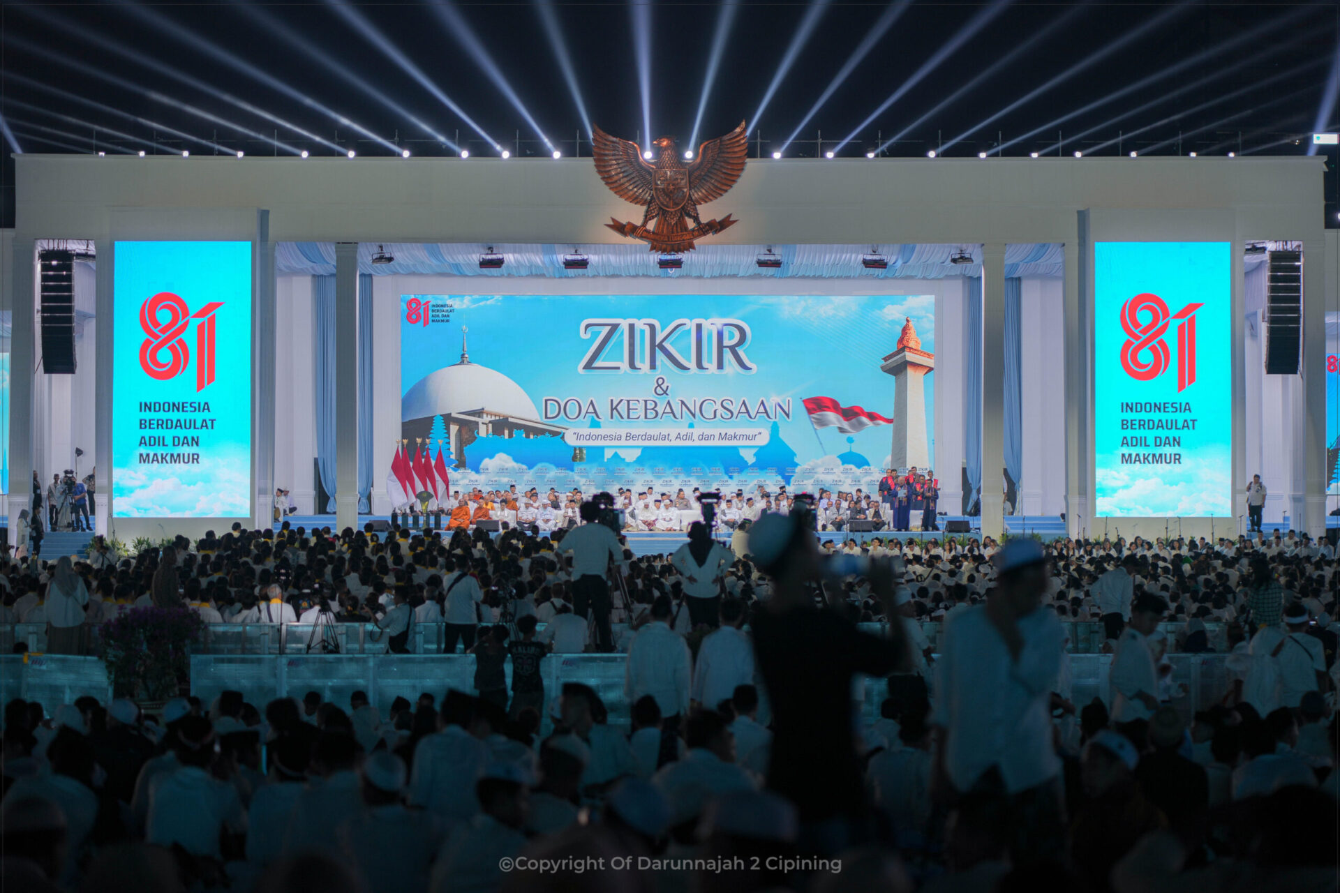Dari Pesantren untuk Negara: Ratusan Santri Ikuti Zikir Lintas Agama Menjelang HUT ke-81 RI