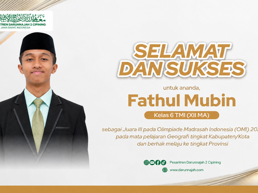 Santri MA Darunnajah2 Cipining Melaju ke Olimpiade Madrasah Tingkat Provinsi Jawa Barat