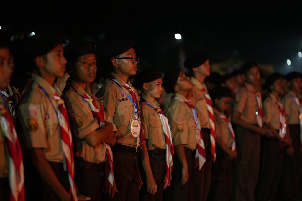 Malam Api Unggun dalam Acara PERKHUTSY rentetan pekan perkenalan Khutbatul 'Arsy