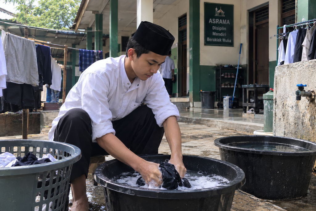 Mencuci Baju Sendiri: Pelajaran Kemandirian dari Asrama
