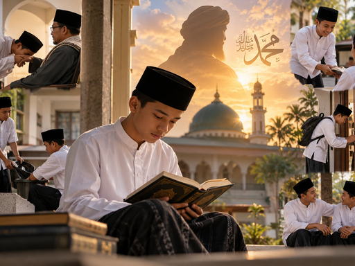 Meneladani Rasulullah, Santri Putra Belajar Akhlak dari Hal Kecil